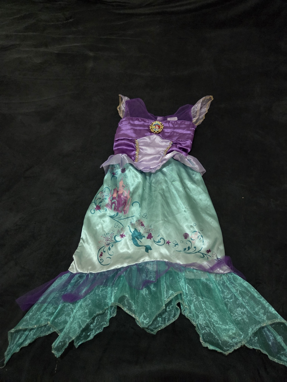 Purple and Teal Mermaid Princess Costume Dress for Kids